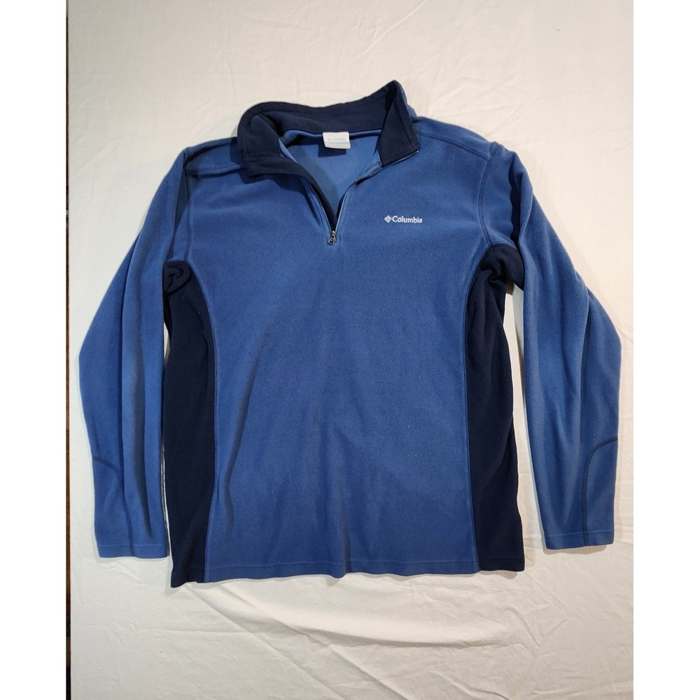 Columbia‎ Pullover Mens XL Blue fleece Long Sleeve  1/4 zip